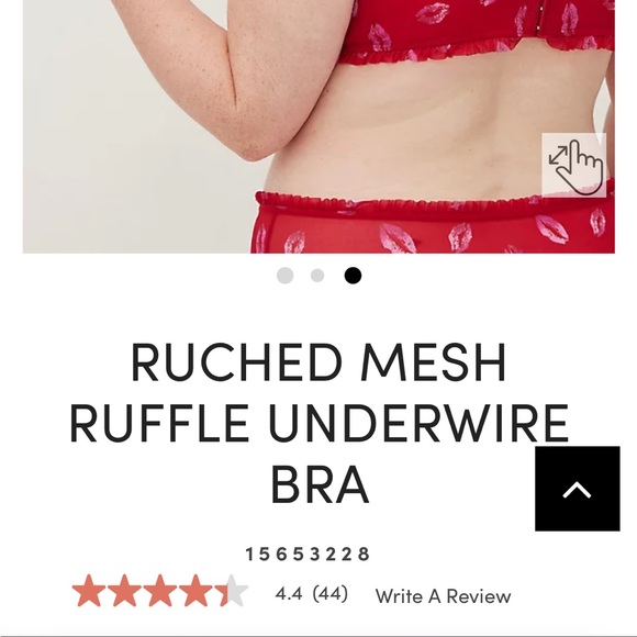 NWT Torrid Ruched Mesh Ruffle Underwire Bra - Picture 4 of 7